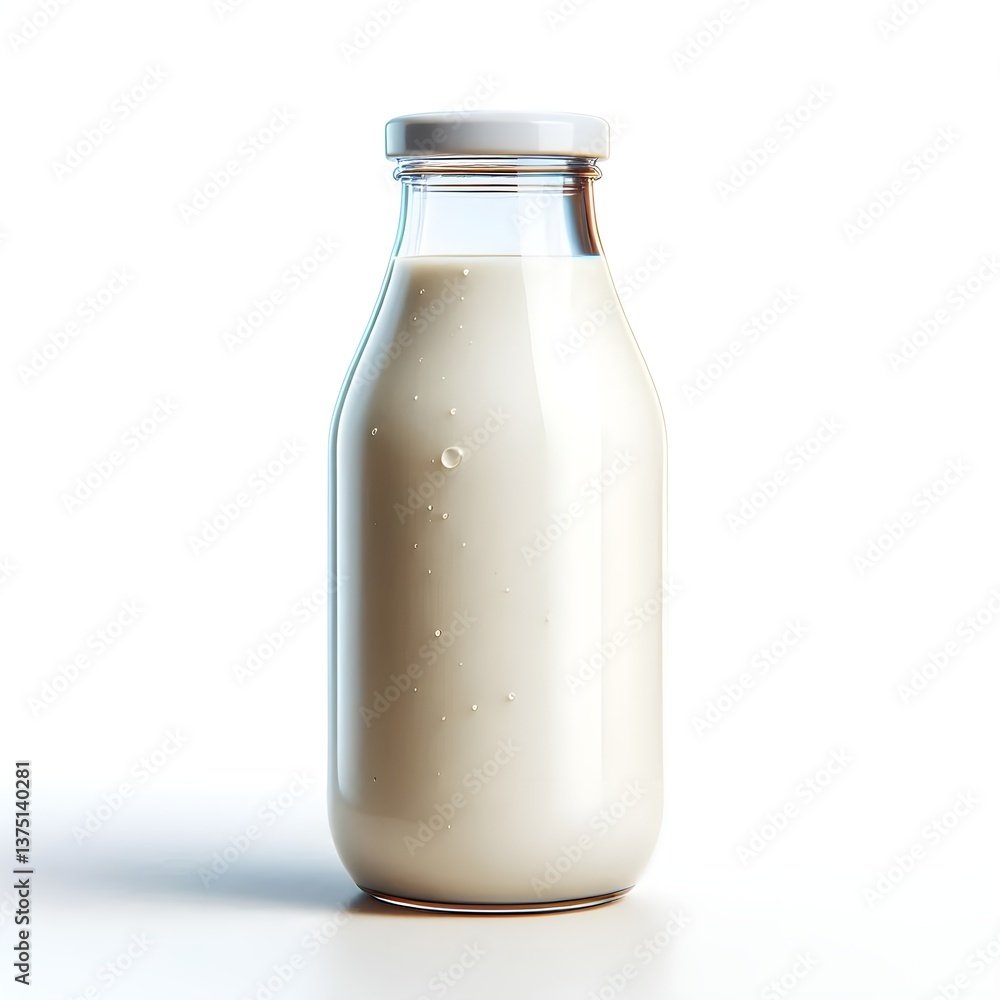 milk in bottle isolated on white background milk in bottle isolated on white background