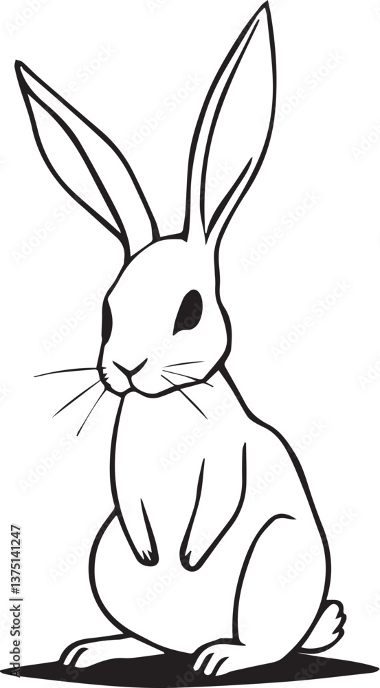 Rabbit. Hand drawn vector illustration Rabbit. Hand drawn vector illustration