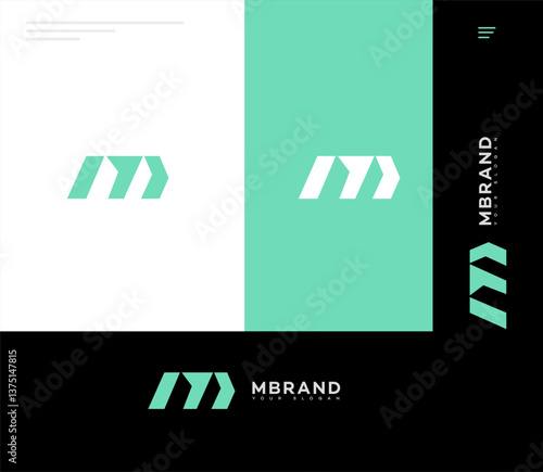 Modern Minimalist M Letter Logo Design for Brand Identity