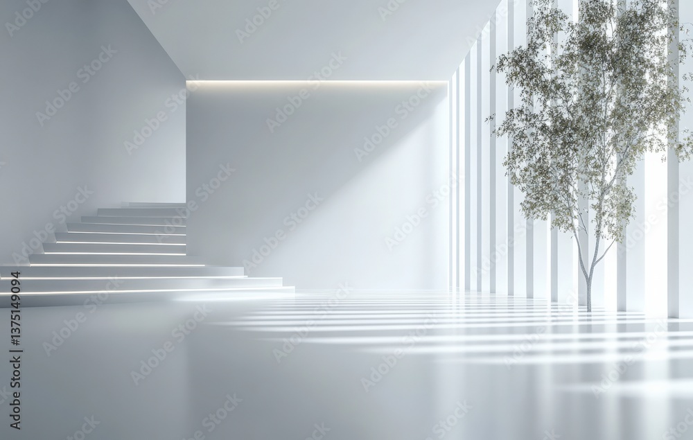 Obraz premium Modern Minimalist Architectural Interior Design