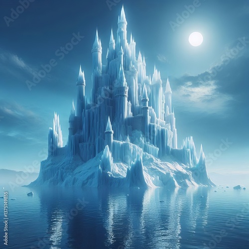 Wallpaper Mural Iceberg Castle A towering iceberg formation resembling a miniatu Torontodigital.ca