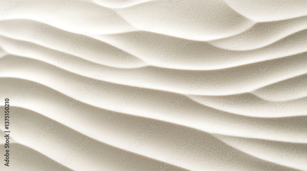 Obraz premium Abstract wave pattern in soft white texture.