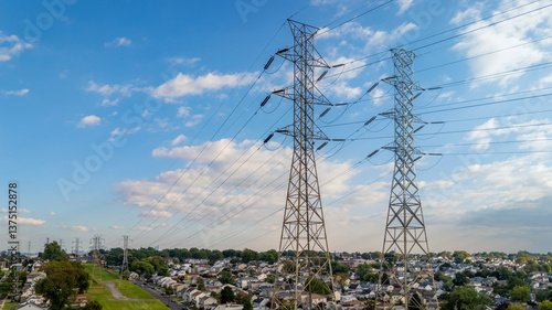 High Power lines across