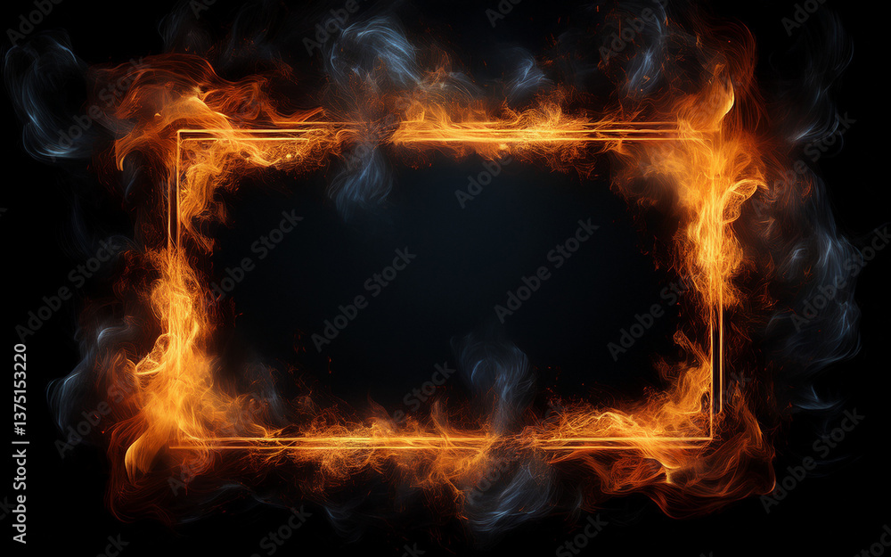 Fototapeta premium fire in the dark