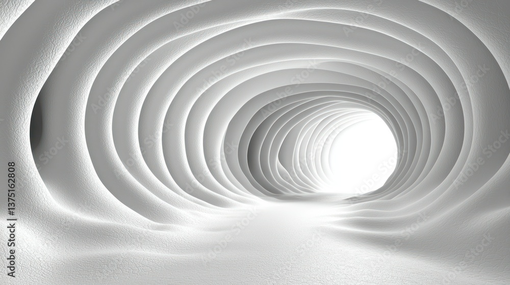 Abstract White Tunnel: A Journey Towards Light Abstract White Tunnel: A Journey Towards Light
