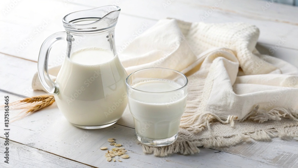 Save to Library
Download Preview
Preview Crop
Find Similar
File #: 1279208268
Glass jug and transparent glass filled with fresh milk on a bright white background illustrating dairy products an
Save to Library
Download Preview
Preview Crop
Find Similar
File #: 1279208268
Glass jug and transparent glass filled with fresh milk on a bright white background illustrating dairy products an