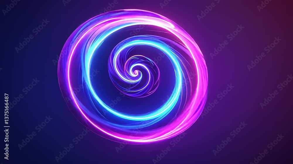 Abstract Neon Spiral Vortex: Psychedelic Light Art Abstract Neon Spiral Vortex: Psychedelic Light Art
