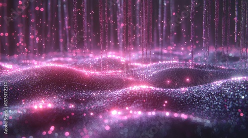 AI powered microscope analyzing cancerous cells under a high resolution lens medical technology concept Stock Photo with side copy space