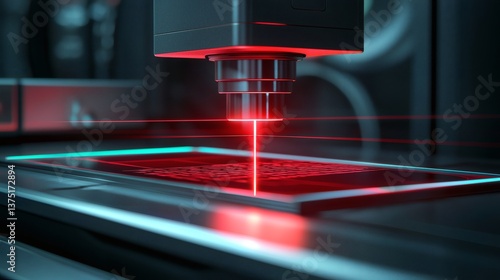 High precision laser technology guided by AI used for non invasive tumor removal revolutionary oncology Stock Photo with side copy space