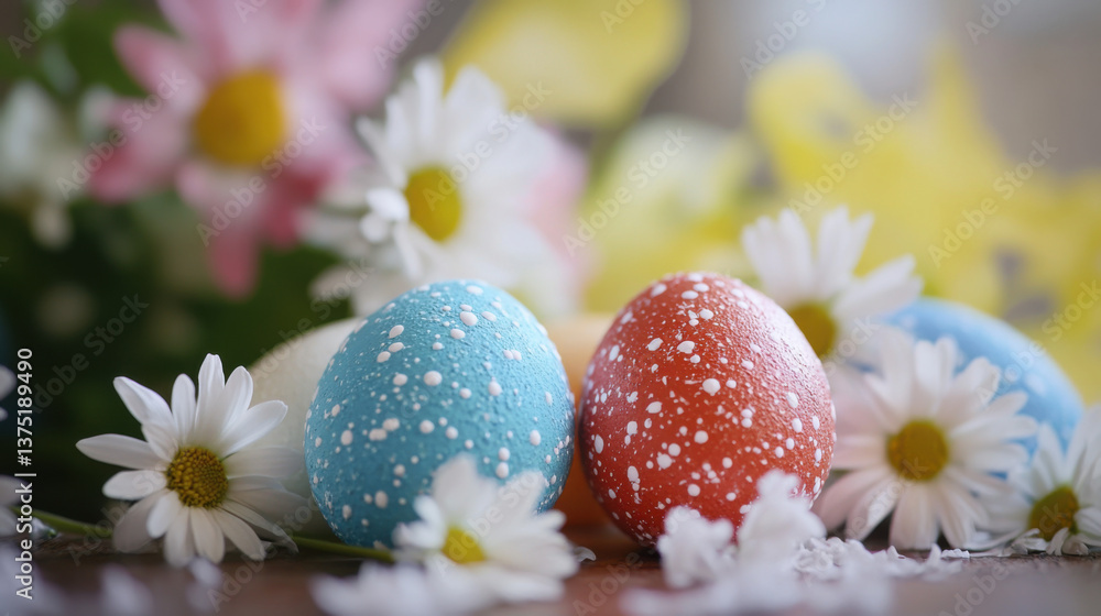 Obraz premium Joyful spring egg arrangement