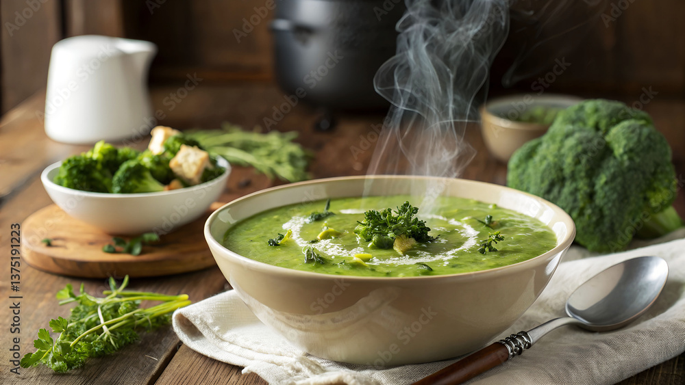 Broccoli and Pea Soup Broccoli and Pea Soup