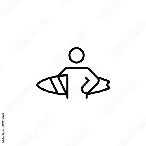 Surfing icon. Simple surfing icon for social media, app, and web design. Vector illustration.