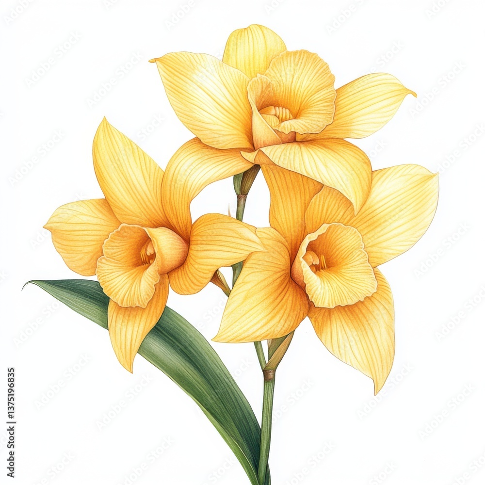 Delicate yellow orchids blooming in nature botanical photography outdoor garden close-up view floral beauty Delicate yellow orchids blooming in nature botanical photography outdoor garden close-up view floral beauty