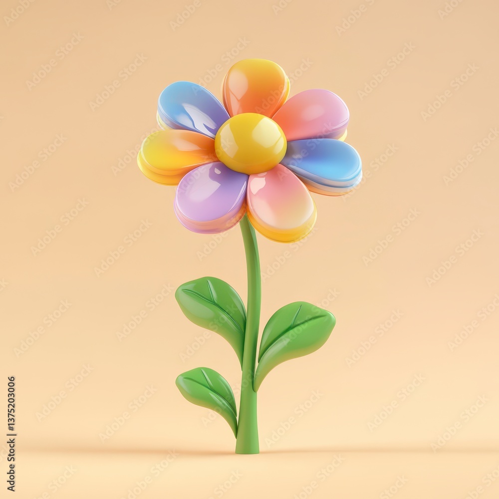 Naklejka premium flowers on a white background