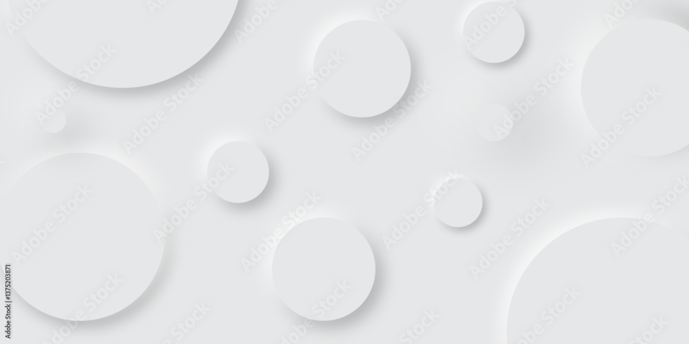 Abstract grey geometric overlapping circle background Neomorphs style. Presentation slide template. Vector circles design Object web Round shape clean modern poster, banner background Vector Abstract grey geometric overlapping circle background Neomorphs style. Presentation slide template. Vector circles design Object web Round shape clean modern poster, banner background Vector