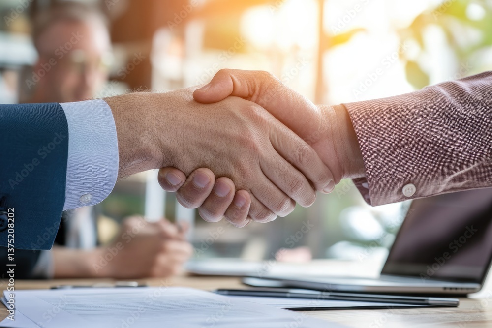close up of two people shaking hands in business setting, symbolizing agreement and trust close up of two people shaking hands in business setting, symbolizing agreement and trust