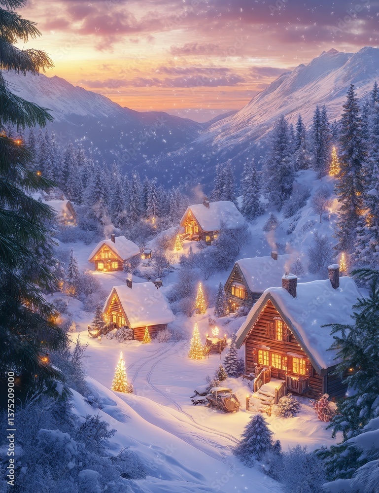 Fototapeta premium winter landscape in the mountains