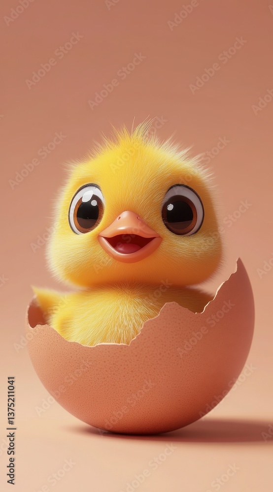 Fototapeta premium baby chicken and egg