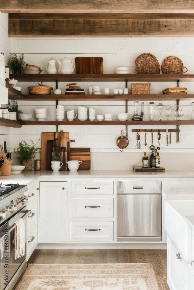 Fototapeta premium modern kitchen interior with kitchen