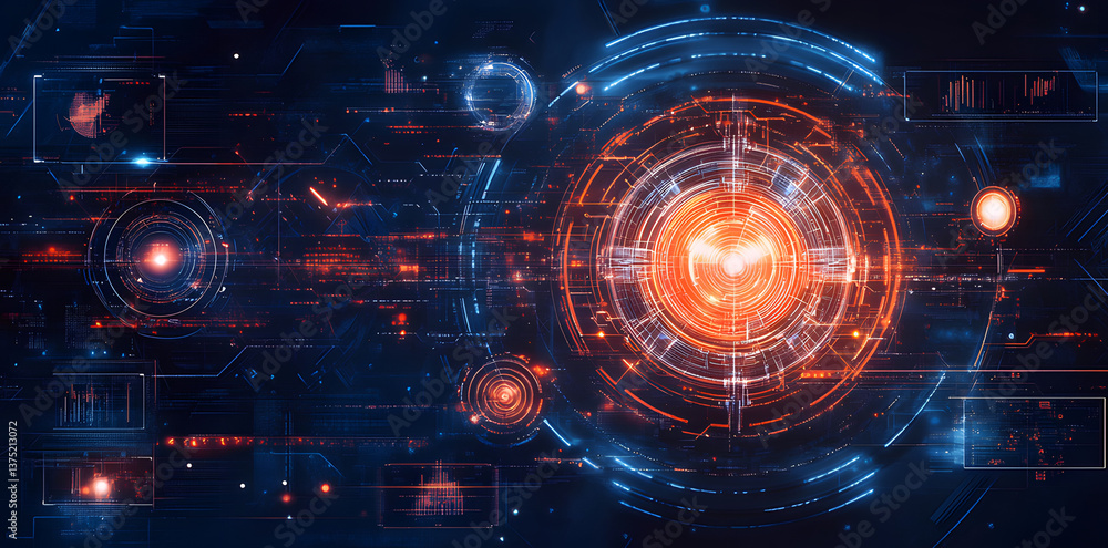 Abstract futuristic fractal electronic circuit technology digital background Abstract futuristic fractal electronic circuit technology digital background