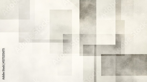 Wallpaper Mural Elegant Geometric Composition in Cream and Gray Tones, Background  Abstract Arrangement of Rectangular Shapes, Subtle Textures and Overlapping Elements Creating a Soft, Minimalist Aesthetic Torontodigital.ca