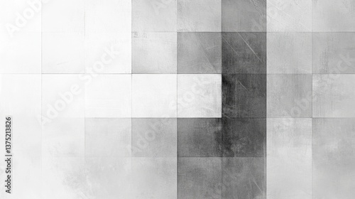 Wallpaper Mural Monochrome Abstract Square Pattern with Gradients, Texture, and Varying Shades of Gray, Creating a Modern and Minimalist Design for Background or Decorative Use Torontodigital.ca