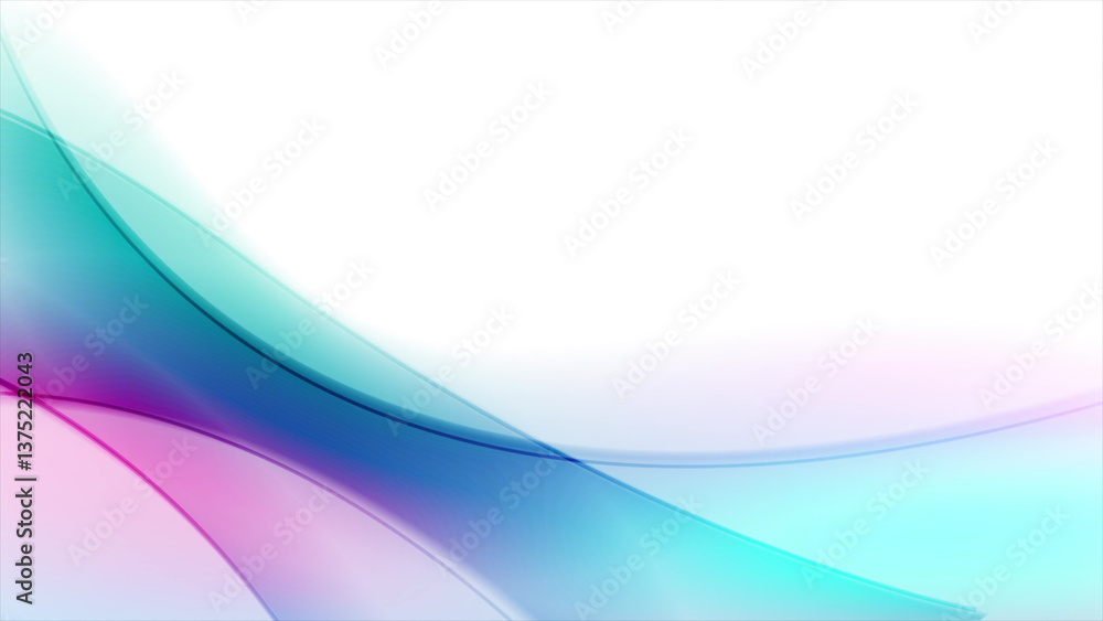 Blue and purple abstract glowing waves on white background Blue and purple abstract glowing waves on white background