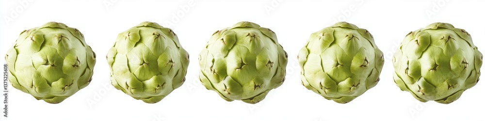 Fototapeta premium Fresh Green Fruits in a Row