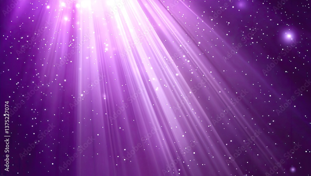 Radiant purple glow with light rays and glitters Radiant purple glow with light rays and glitters