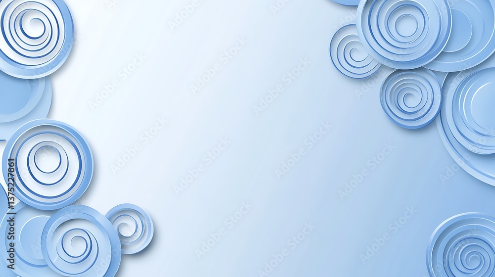 Abstract Blue Swirling Circles Design Background Abstract Blue Swirling Circles Design Background