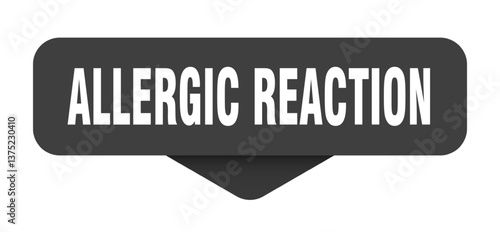 allergic reaction sticker. allergic reaction sign on transparent background