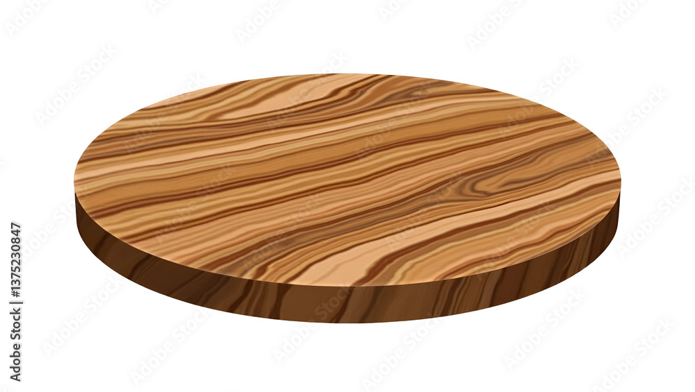 Round Wooden Platform with Natural Grain on Transparent Background
Round Wooden Platform with Natural Grain on Transparent Background
