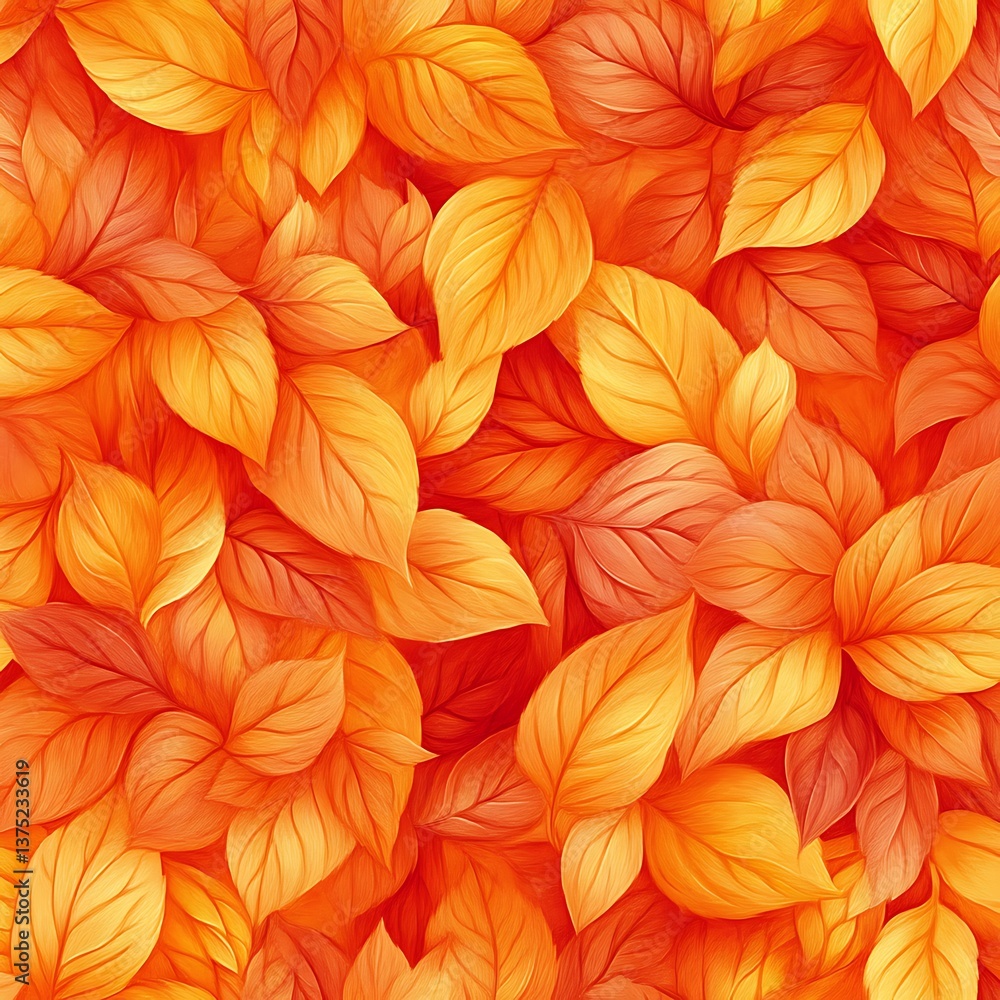 Autumn leaves background texture, fall foliage, vibrant colors, seamless pattern, design element Autumn leaves background texture, fall foliage, vibrant colors, seamless pattern, design element