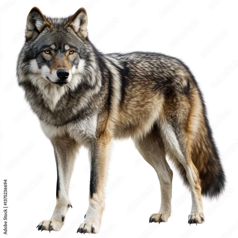 Fototapeta premium wolf isolated on white background