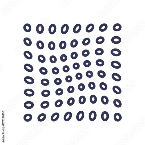 Pattern of tilted circles representing flow and causality.