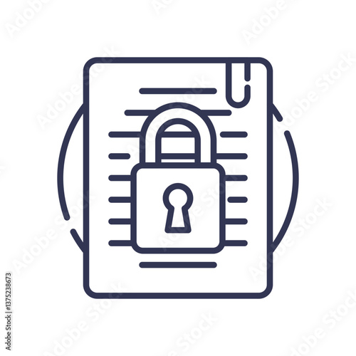 A padlock on a document symbolizes data security and protection.