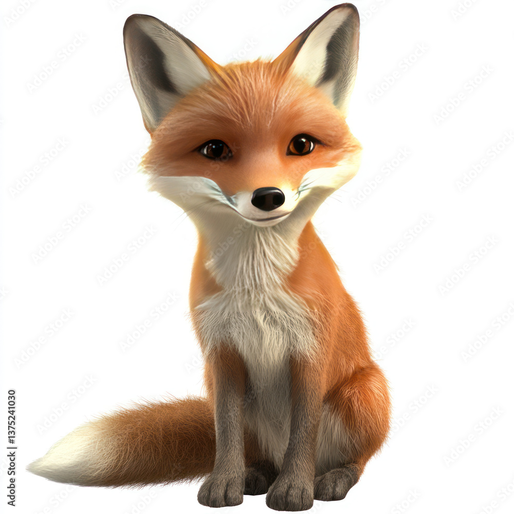 Obraz premium red fox isolated on white