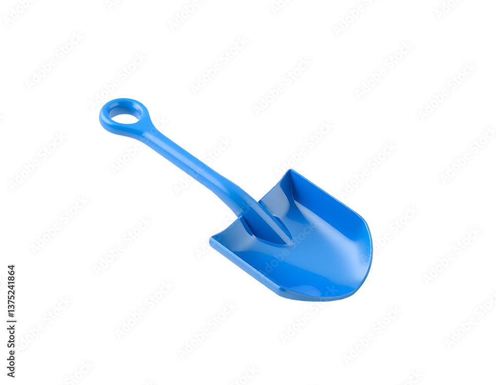 Blue plastic toy shovel for beach or sand play Blue plastic toy shovel for beach or sand play