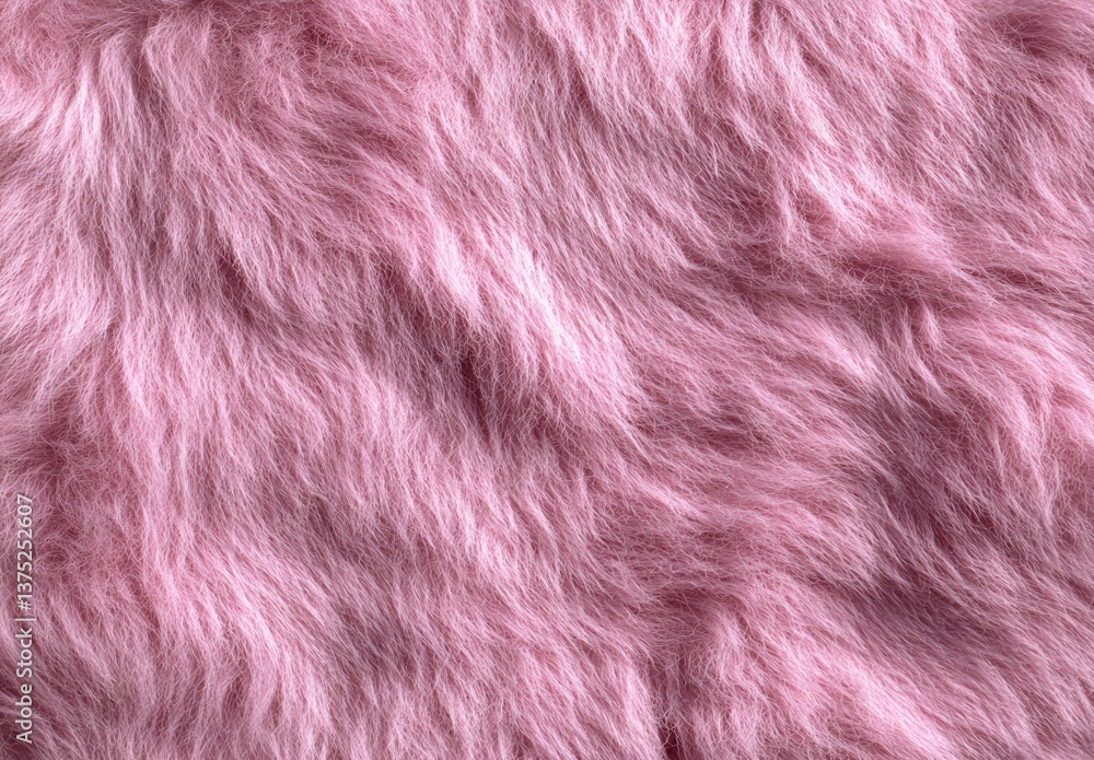 Fototapeta premium Close-up View of Soft Pink Faux Fur Texture