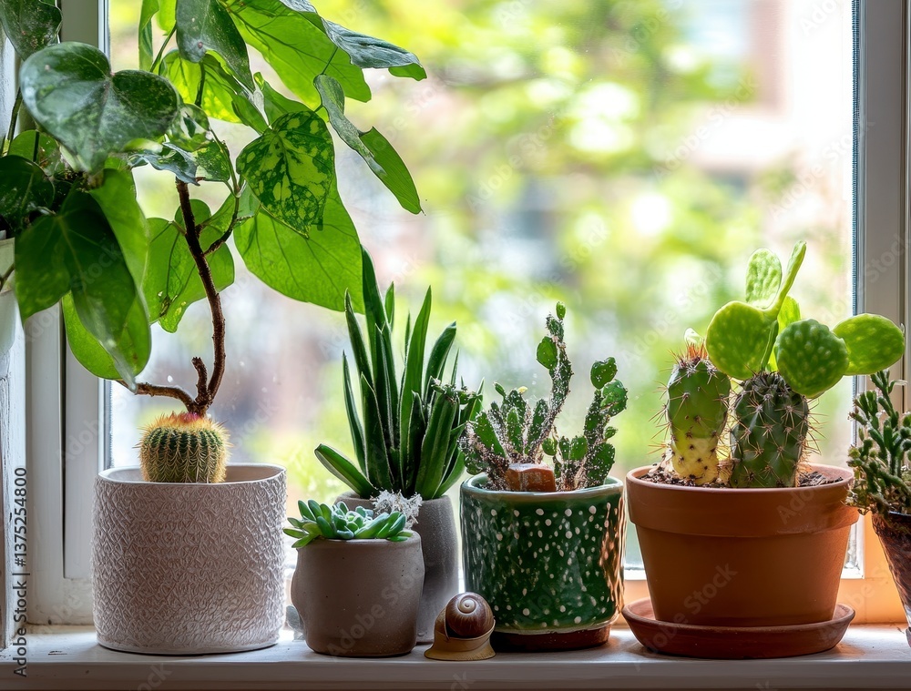 flower pots on the windowsill flower pots on the windowsill