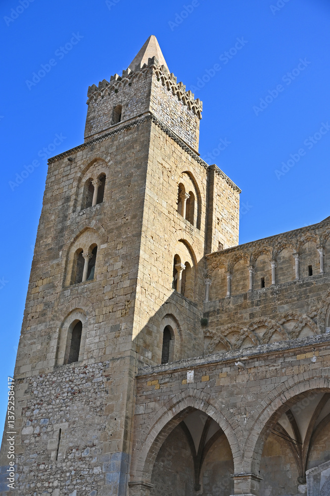 Cefalù, il Duomo o basilica cattedrale della Trasfigurazione, Palermo, Sicilia