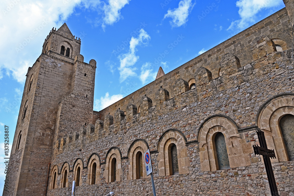 Cefalù, il Duomo o basilica cattedrale della Trasfigurazione, Palermo, Sicilia