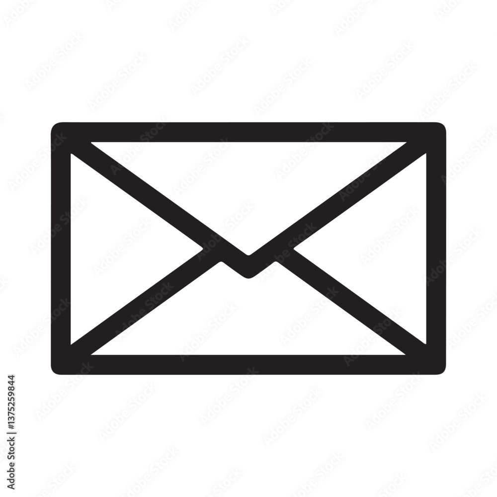 Envelope Icon - Simple Vector Image for Communication Design Envelope Icon - Simple Vector Image for Communication Design