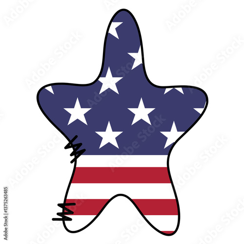 American Flag Asterisk