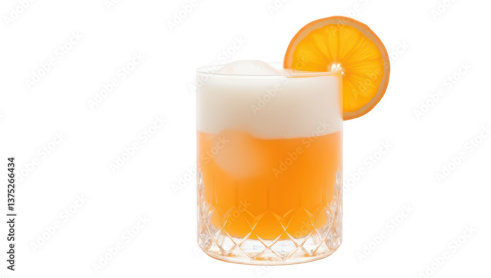 Refreshing Orange Cocktail with Creamy Foam Refreshing Orange Cocktail with Creamy Foam