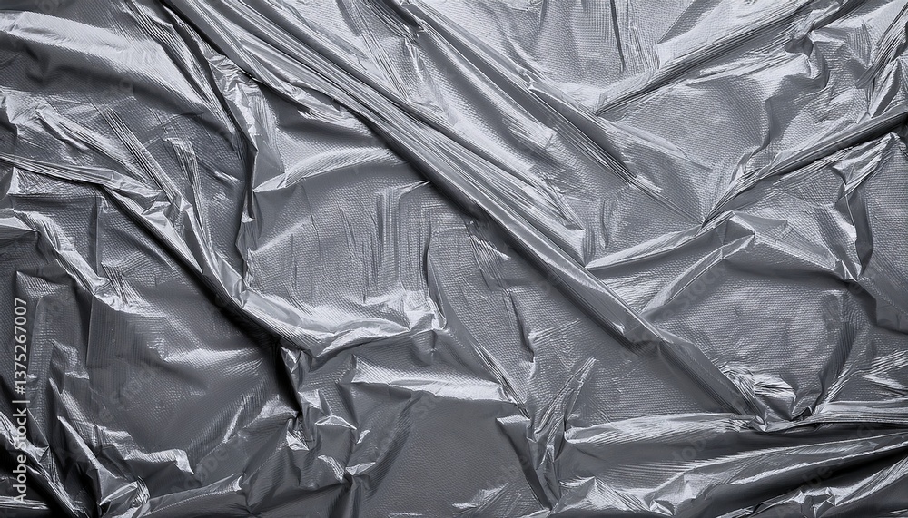 Gray crumpled and creased plastic poster texture background. Generated image Gray crumpled and creased plastic poster texture background. Generated image