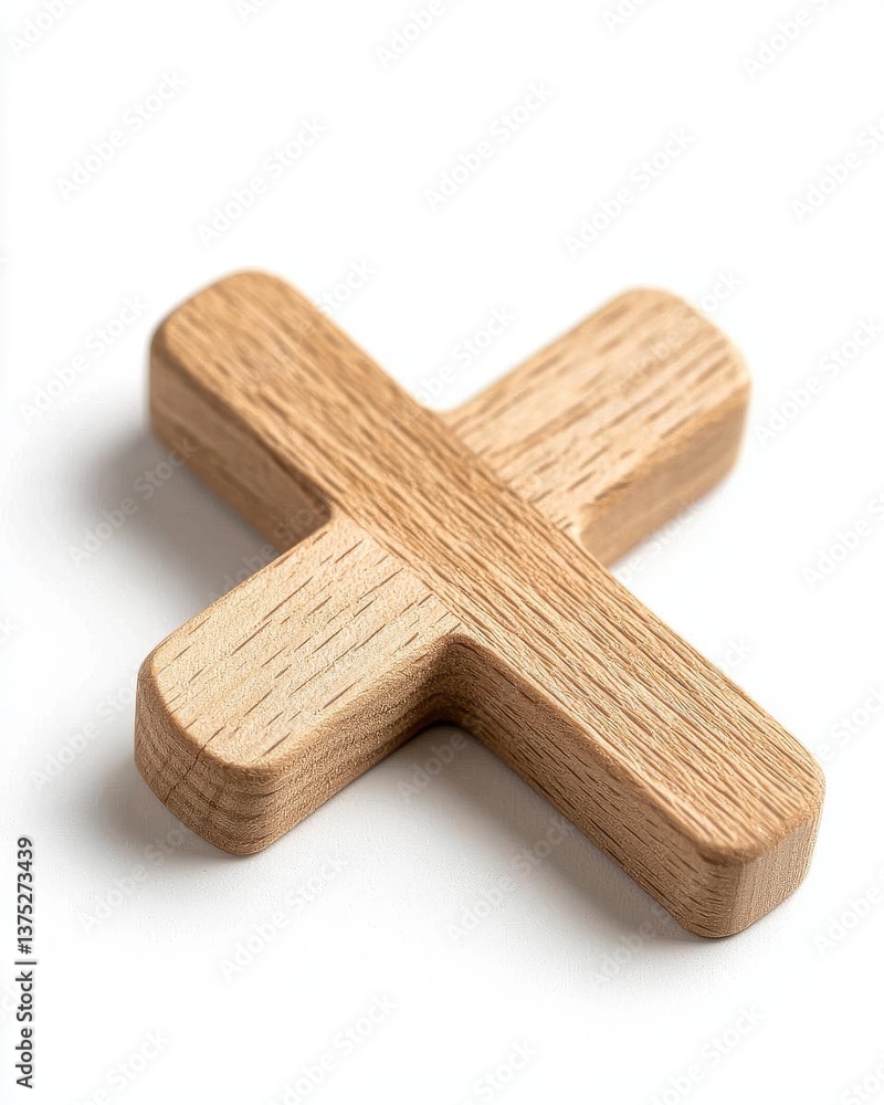 Wooden cross isolated on white background Christian cross made from natural wood material Clipping path Wooden cross isolated on white background Christian cross made from natural wood material Clipping path
