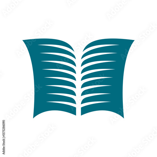 book or sheet of paper logo design