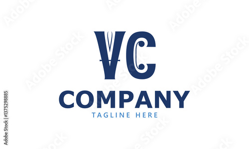 VC V vc initial logo | initial based abstract modern minimal creative logo, vector template image. luxury logotype logo, real estate homie logo. typography logo. initials logo
