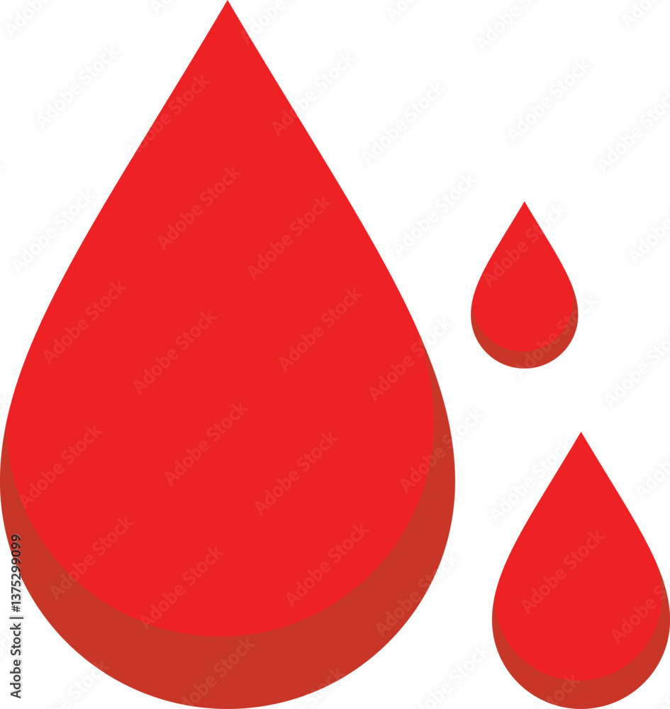 Vector red shiny blood drop isolated on white background - donation, dna test, disease Vector red shiny blood drop isolated on white background - donation, dna test, disease